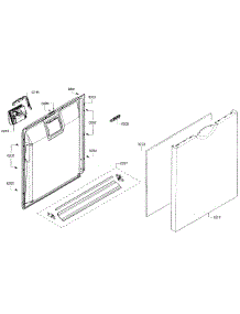 Door Assembly parts for Bosch Dishwasher SHE3AR52UC/06 from AppliancePartsPros.com