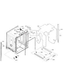 Cabinet parts for Bosch Dishwasher SHE3AR52UC/06 from AppliancePartsPros.com