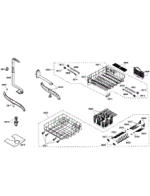 Baskets parts for Bosch Dishwasher SHE55C05UC/50 from AppliancePartsPros.com