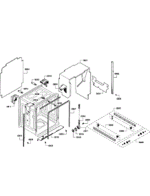 Cabinet parts for Bosch Dishwasher SHE55P06UC/59 from AppliancePartsPros.com