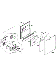 Door Assembly parts for Bosch Dishwasher SHE55P05UC/64 from AppliancePartsPros.com