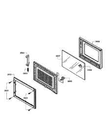 Door Assembly parts for Bosch Wall Oven HBL8750UC/11 from AppliancePartsPros.com