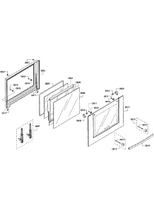 Oven Door parts for Bosch Wall Oven HBL8750UC/11 from AppliancePartsPros.com