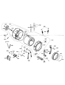 Drum Assembly parts for Bosch Washer WFMC530CUC/13 from AppliancePartsPros.com
