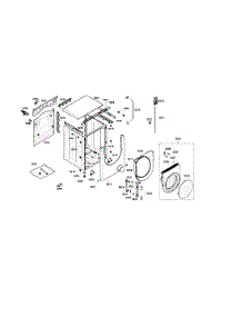 Tub  /  Door parts for Bosch Washer WFMC530SUC/07 from AppliancePartsPros.com