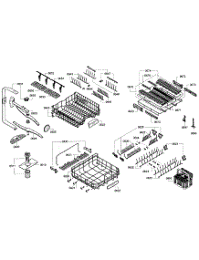 Rack parts for Bosch Dishwasher SHE9PT55UC/01 from AppliancePartsPros.com