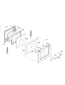Door parts for Bosch Wall Oven HBL8750UC/01 from AppliancePartsPros.com