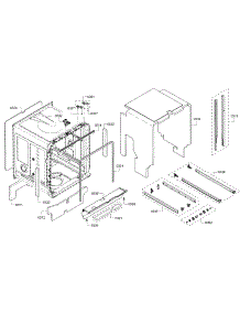 Frame & Cavity parts for Bosch Dishwasher SHXN8U55UC/01 from AppliancePartsPros.com