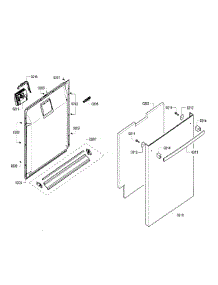 Door Assembly parts for Bosch Dishwasher SHX4ATF5UC/21 from AppliancePartsPros.com