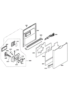 Door Assembly parts for Bosch Dishwasher SHE55P06UC/58 from AppliancePartsPros.com