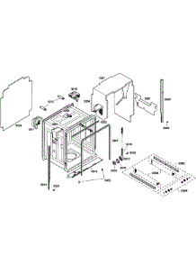 Cabinet parts for Bosch Dishwasher SHE55P06UC/58 from AppliancePartsPros.com