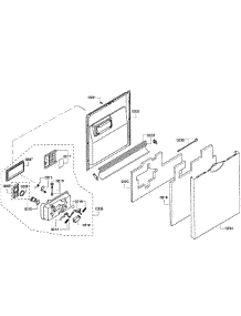 Door Assembly parts for Bosch Dishwasher SHE43F16UC/64 from AppliancePartsPros.com