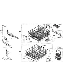 Baskets parts for Bosch Dishwasher SHE43F16UC/64 from AppliancePartsPros.com