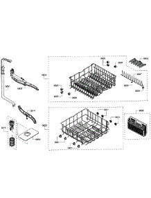 Baskets parts for Bosch Dishwasher SHX3AR55UC/10 from AppliancePartsPros.com