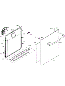 Door Assembly parts for Bosch Dishwasher SHX3AR75UC/10 from AppliancePartsPros.com