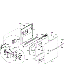 Door Assembly parts for Bosch Dishwasher SHX43M05UC/53 from AppliancePartsPros.com