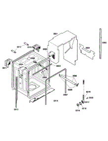 Cabinet parts for Bosch Dishwasher SHX43M05UC/53 from AppliancePartsPros.com