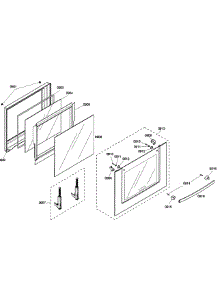 Oven Door parts for Bosch Wall Oven HBL8750UC/02 from AppliancePartsPros.com