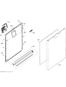 Door Assembly parts for Bosch Dishwasher SHE3AR56UC/21 from AppliancePartsPros.com