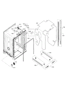 Cabinet parts for Bosch Dishwasher SHE3AR56UC/21 from AppliancePartsPros.com