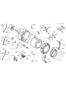 Drum parts for Bosch Washer WFVC844PUC/23 from AppliancePartsPros.com