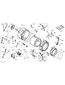 Drum parts for Bosch Washer WFVC844PUC/26 from AppliancePartsPros.com