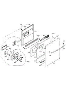Door Assembly parts for Bosch Dishwasher SHX43M05UC/50 from AppliancePartsPros.com