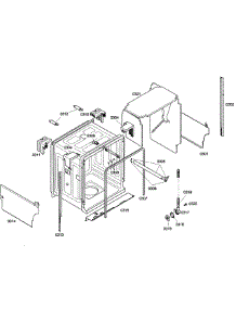 Cabinet parts for Bosch Dishwasher SHX43M05UC/50 from AppliancePartsPros.com