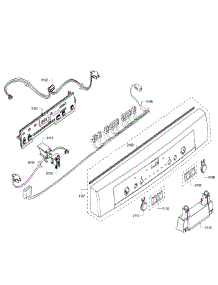 Control Panel parts for Bosch Dishwasher SHE3ARF6UC/21 from AppliancePartsPros.com