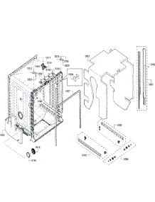 Cabinet parts for Bosch Dishwasher SHE3ARF6UC/21 from AppliancePartsPros.com