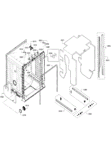 Cabinet parts for Bosch Dishwasher SHE3ARF2UC/21 from AppliancePartsPros.com