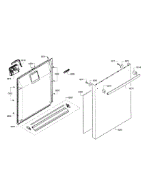 Door parts for Bosch Dishwasher SHX3AR75UC/21 from AppliancePartsPros.com