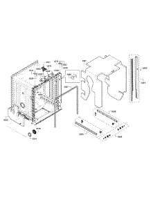 Frame & Cavity parts for Bosch Dishwasher SHX3AR75UC/21 from AppliancePartsPros.com