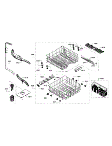 Rack parts for Bosch Dishwasher SHX3AR75UC/21 from AppliancePartsPros.com