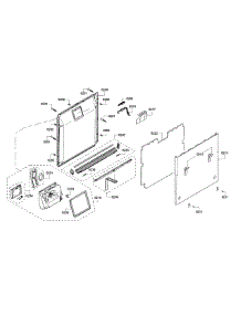 Door parts for Bosch Dishwasher SHV53T53UC/02 from AppliancePartsPros.com