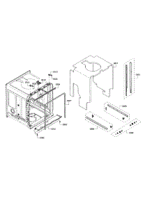 Frame & Cavity parts for Bosch Dishwasher SHV53T53UC/02 from AppliancePartsPros.com
