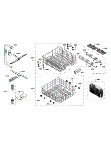 Rack parts for Bosch Dishwasher SHV53T53UC/02 from AppliancePartsPros.com
