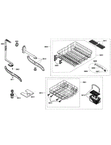 Baskets parts for Bosch Dishwasher SHX43M05UC/50 from AppliancePartsPros.com