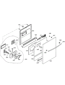 Door Assembly parts for Bosch Dishwasher SHX43M05UC/46 from AppliancePartsPros.com