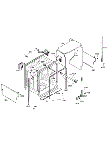 Cabinet parts for Bosch Dishwasher SHX43M05UC/46 from AppliancePartsPros.com