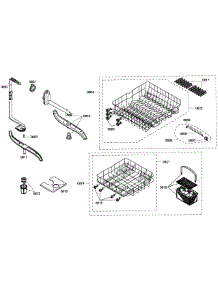 Baskets parts for Bosch Dishwasher SHX43M05UC/46 from AppliancePartsPros.com