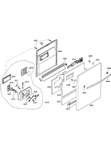 Door Assembly parts for Bosch Dishwasher SHX43M05UC/52 from AppliancePartsPros.com
