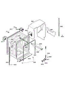 Cabinet parts for Bosch Dishwasher SHX43M05UC/52 from AppliancePartsPros.com