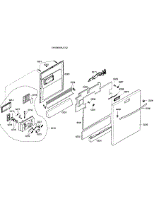 Door Assembly parts for Bosch Dishwasher SHX98M09UC/52 from AppliancePartsPros.com