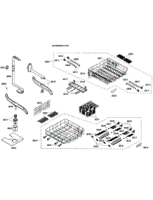 Baskets parts for Bosch Dishwasher SHX98M09UC/52 from AppliancePartsPros.com