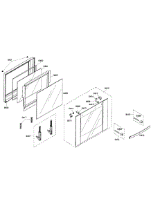 Door Assembly parts for Bosch Wall Oven HBN3550UC/04 from AppliancePartsPros.com