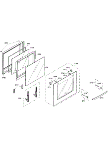 Door Assembly parts for Bosch Wall Oven HBN3550UC/04 from AppliancePartsPros.com