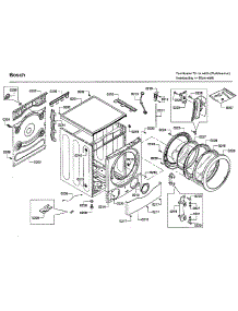 Frame parts for Bosch Washer WFVC544CUC/22 from AppliancePartsPros.com