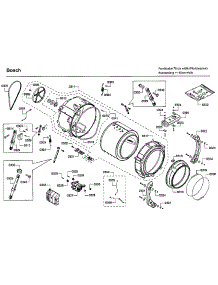 Tub parts for Bosch Washer WFVC544CUC/22 from AppliancePartsPros.com
