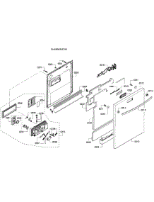 Door Assembly parts for Bosch Dishwasher SHX98M09UC/64 from AppliancePartsPros.com